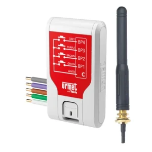 Flush-mounted independent 4-channel transmitter for Yokis UP Zigbee system with external antenna