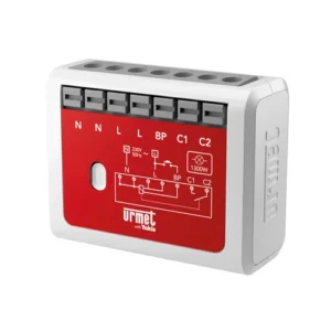 Flush-mounted time-controlled 1300W electronic toggle relay module for UP radio system, with neutral wire